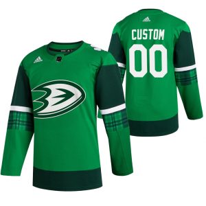 Anaheim Ducks Trikot Benutzerdefinierte #00 Grün 2020 St. Patrick’s Day